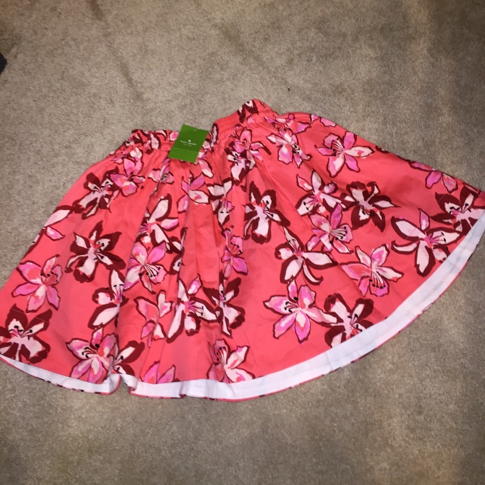 NWT Kate Spade Girls Floral Skirt, Size 10
